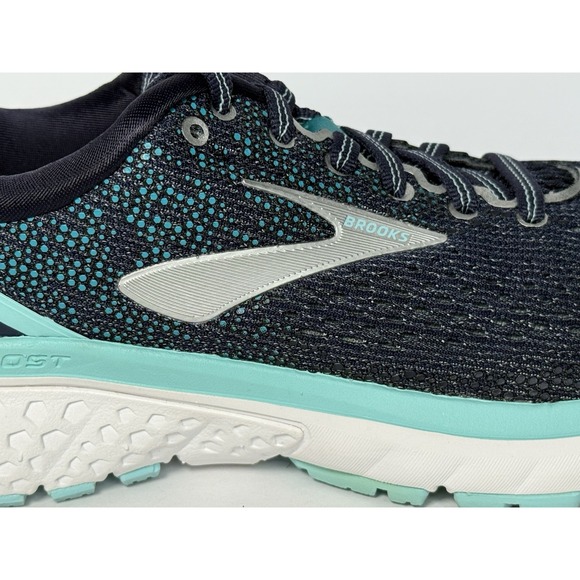 Brooks GHOST 11 Running Shoes Women's Size 7M Blue Teal Navy Mesh Cushion Road - Picture 3 of 13